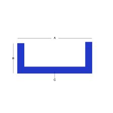6061 Standard Aluminum Channel - 4" X 4"