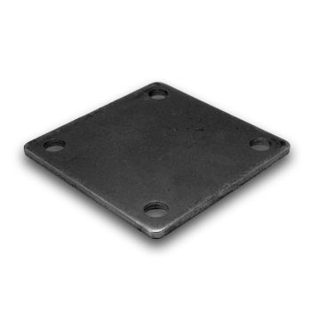 5" x 5" Heavy Duty Square Flat Steel Metal Base Plate With Holes