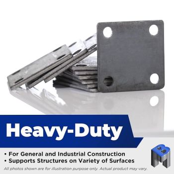 3" x 3" Heavy Duty Square Flat Steel Metal Base Plate With Holes
