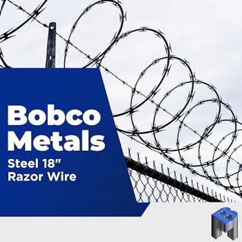 33 Loops Coil - Steel CBT-65 Razor Wire for Wire Fencing - Galvanized Steel Wire Alternative to Barbed Wire and Concertina Wire - 50 feet per roll