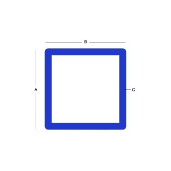 6061 Aluminum Square Tube - 2 Inch X 0.125
