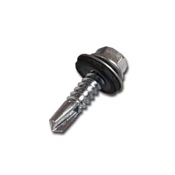 14 x 1_" Hex Washer Self-Drill Screw Zinc + Neoprene