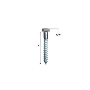 5/16" X 1" HEX LAG SCREW, ZINC PLATED