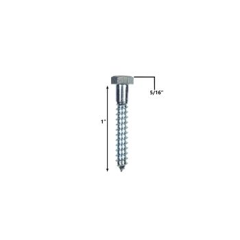 5/16" X 1" HEX LAG SCREW, ZINC PLATED