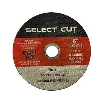 6 X .040 X 7/8 CUT-OFF WHEEL, RPM: 10,200