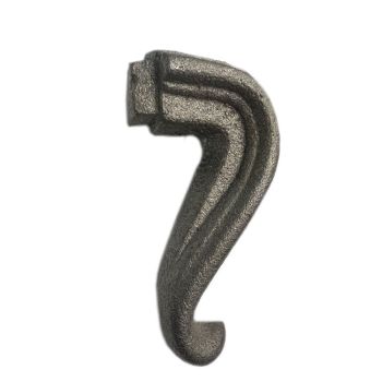 C199 - Cast Iron Molded Tongue Finials - W: 1-3/4" CR: 1"