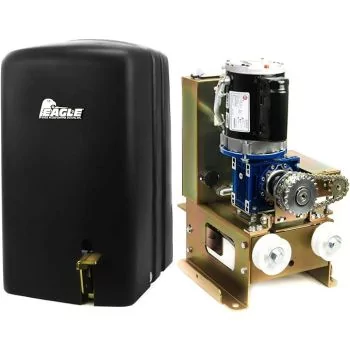 EAGLE-1000 FR 1/2 HP SLIDE GATE OPERATOR MOTOR FOR RESIDENTIAL ACCESS CONTROL ENTRANCE - UP TO 27' FT 600LBS FOR HOME OR LIGHT COMMERCIAL BUSINESSES WITH 2 REMOTES, RECEIVER, AND PHOTO EYE MONITOR