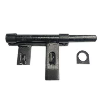 LARGE SLIDE BOLT, _" SHAFT DIAMETER X 9-_" X 5", BLACK FINISH