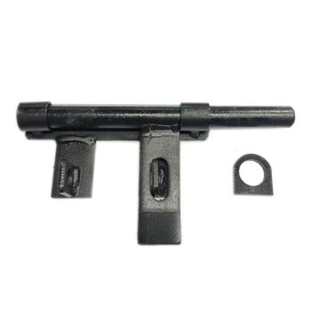 LARGE SLIDE BOLT, _" SHAFT DIAMETER X 9-_" X 5", BLACK FINISH