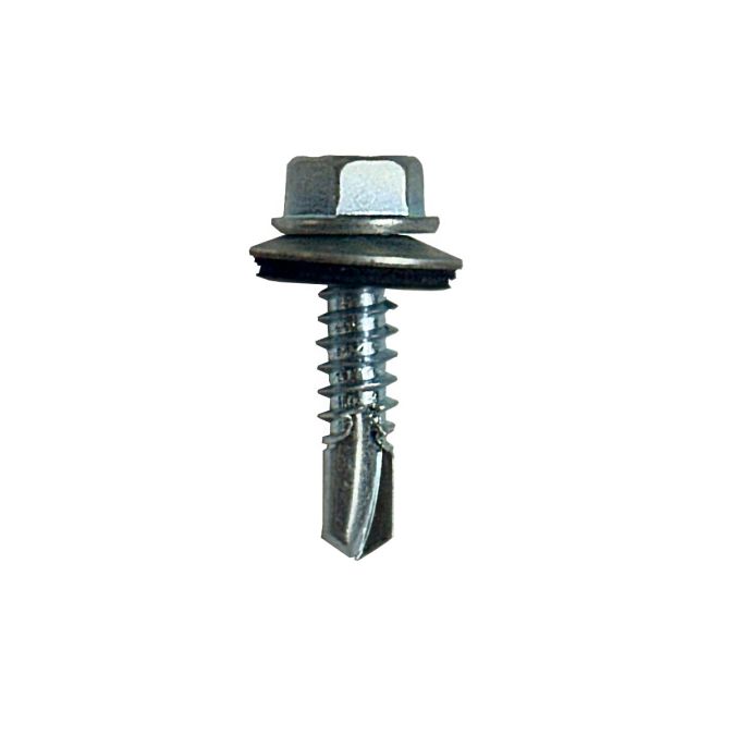 14 x 1" Hex Washer Self-Drill Screw Zinc + Neoprene