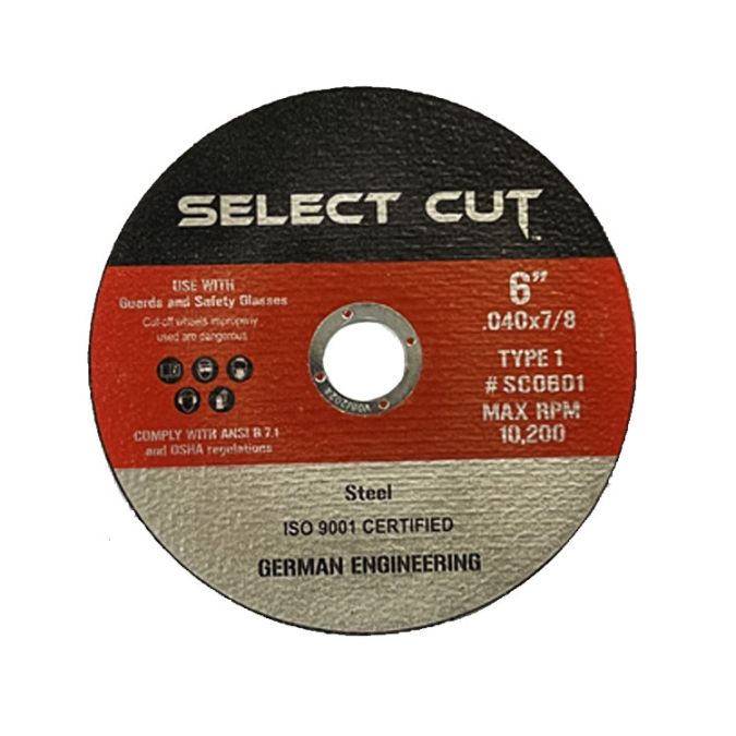 6 X .040 X 7/8 CUT-OFF WHEEL, RPM: 10,200