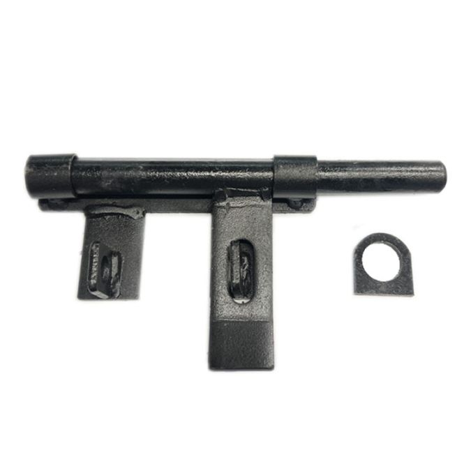 LARGE SLIDE BOLT, _" SHAFT DIAMETER X 9-_" X 5", BLACK FINISH