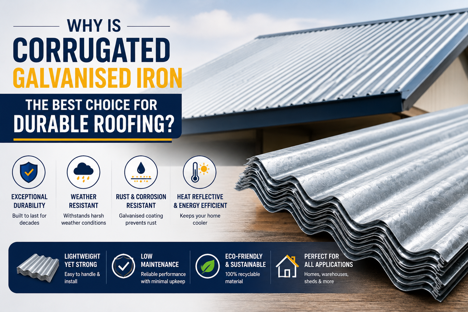 Why is Corrugated Galvanised Iron the Best Choice for Durable Roofing?