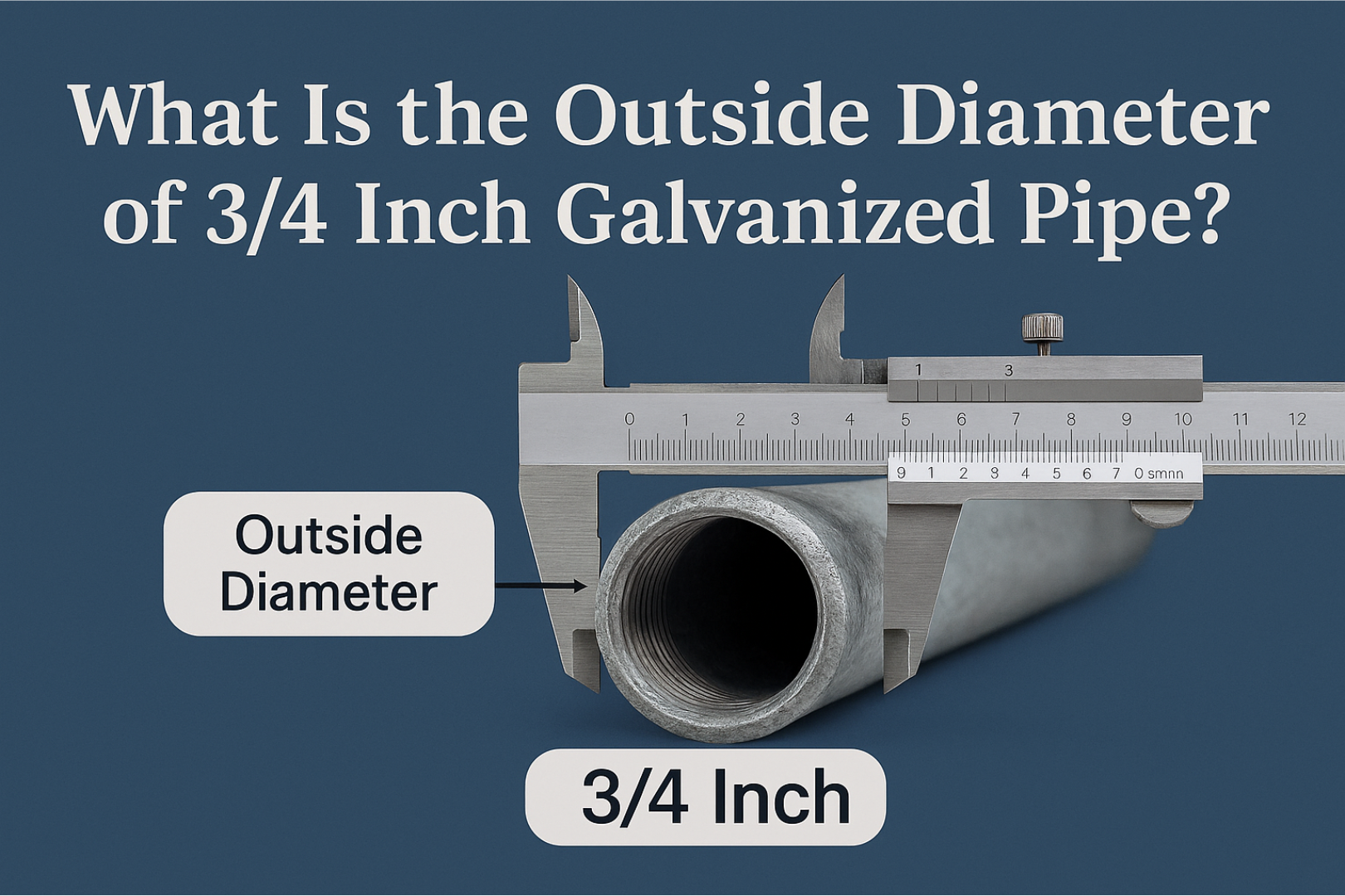 What Is the Outside Diameter of 3/4 Inch Galvanized Pipe?
