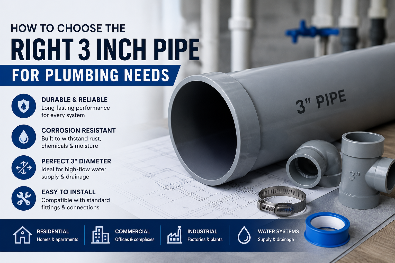How to Choose the Right 3 Inch Pipe for Your Plumbing Needs?